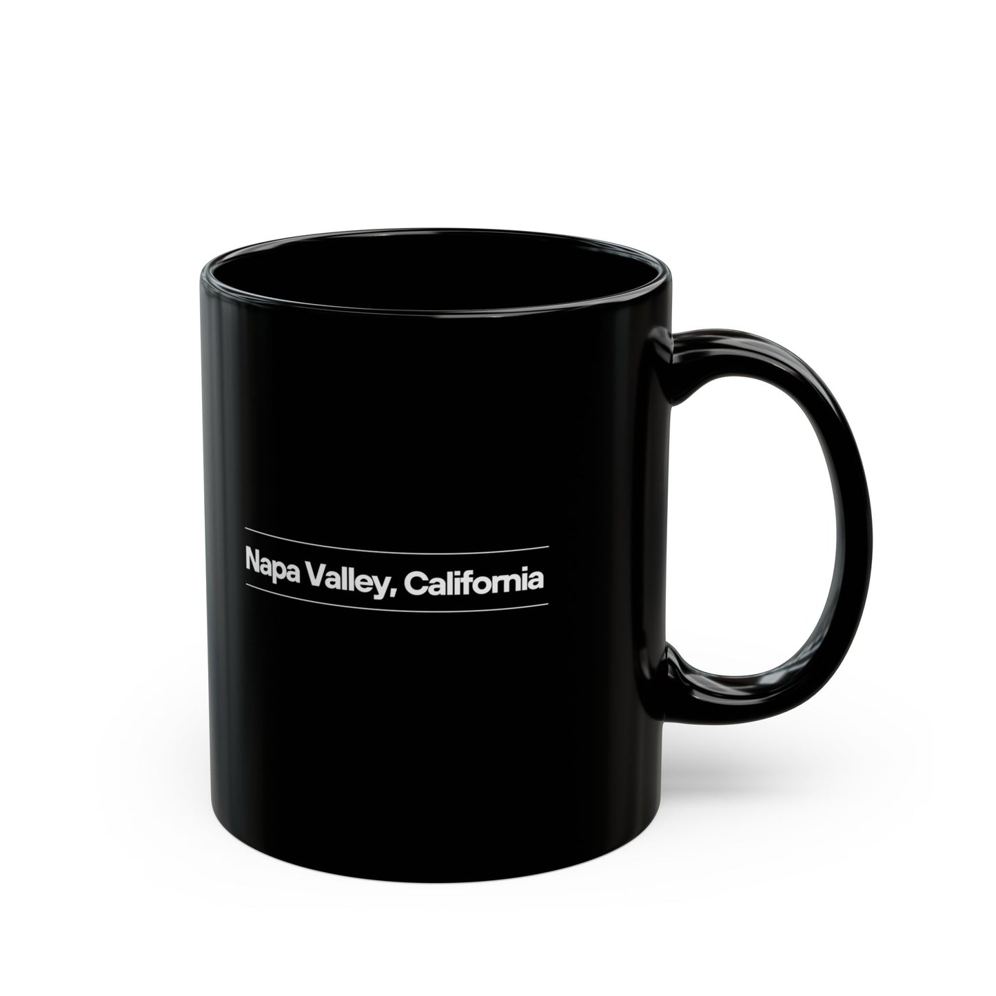 Napa Valley Wine Snob Coffee Mug - Stylish Black Ceramic Mug (11oz & 15oz) for Wine Lovers