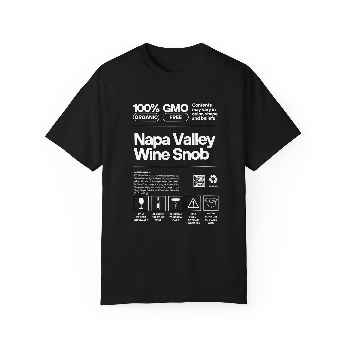 The Comfortably Sarcastic "Wine Snob" Comfort Colors® Premium Tee