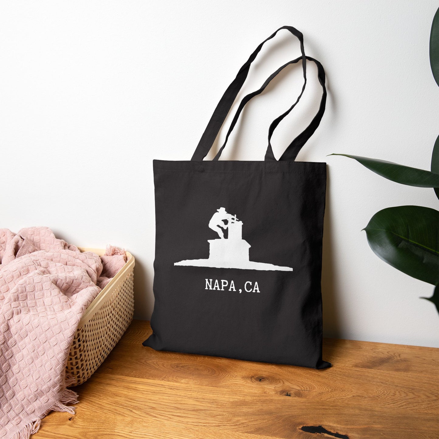 Napa, CA Wine Crusher Cotton Canvas Tote Bag - Stylish & Eco-Friendly Carryall