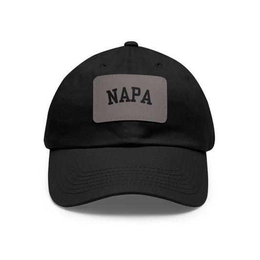 Napa Hat with Leather Patch (Rectangle)