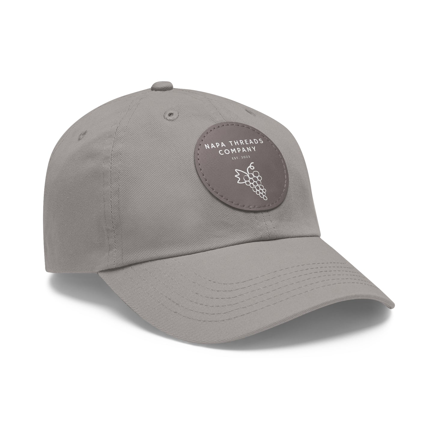 Napa Threads Hat with Leather Patch (Round)