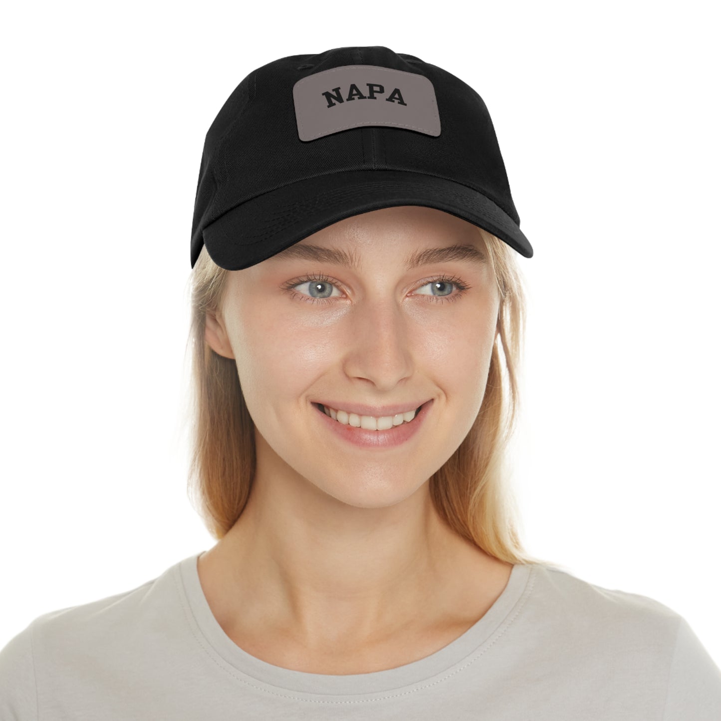 Napa Hat with Leather Patch (Rectangle)