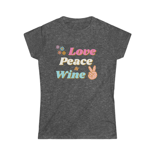 Women's Love Peace & Wine Tee
