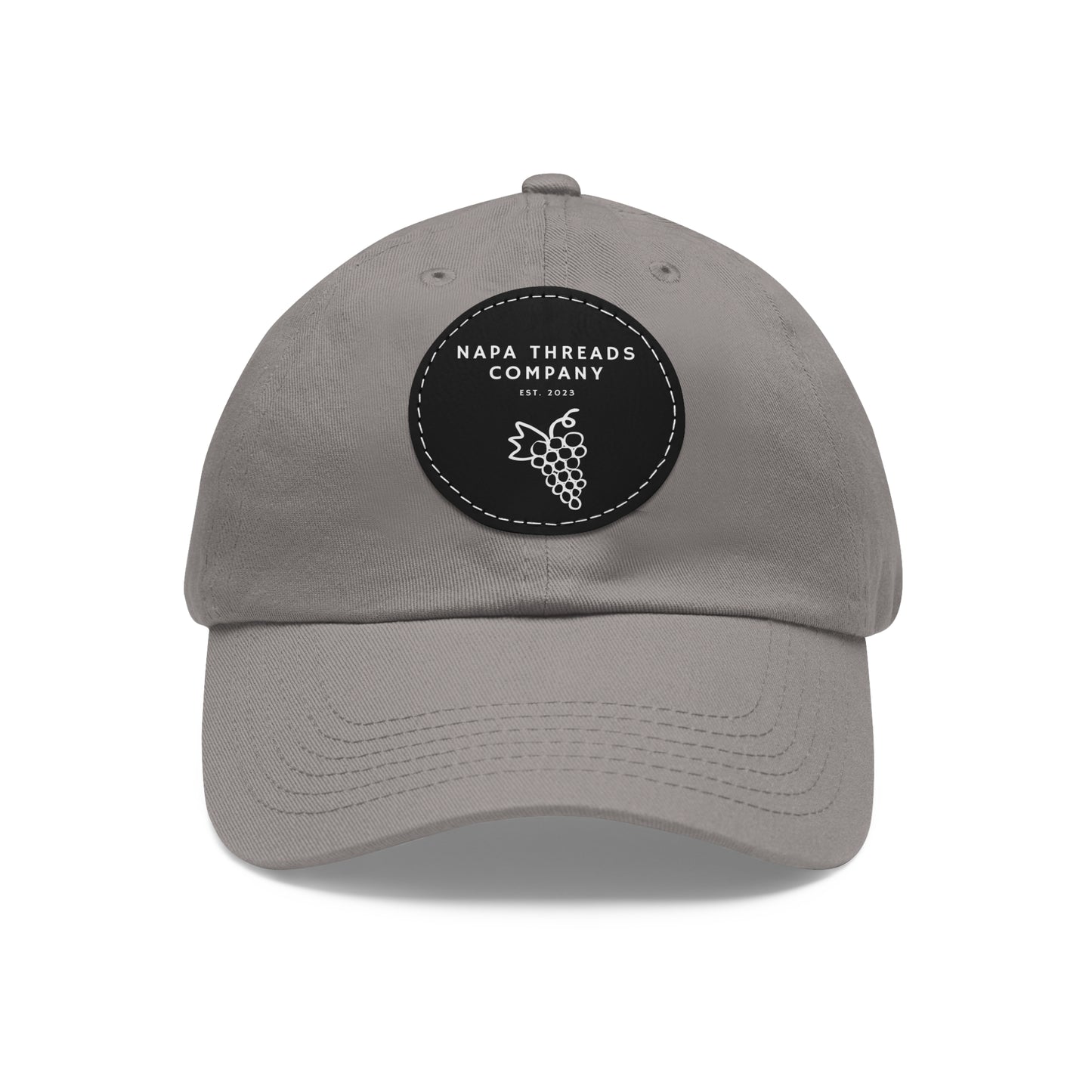 Napa Threads Hat with Leather Patch (Round)