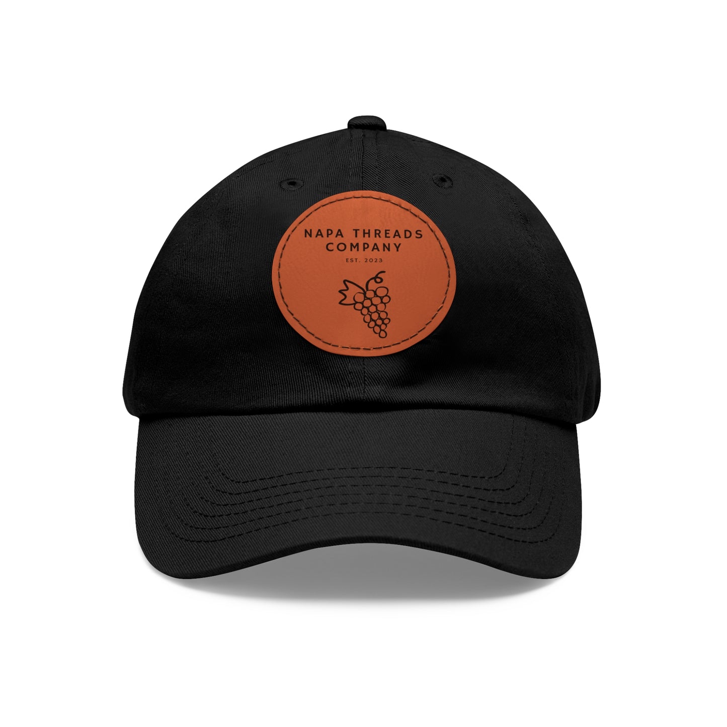 Napa Threads Hat with Leather Patch (Round)