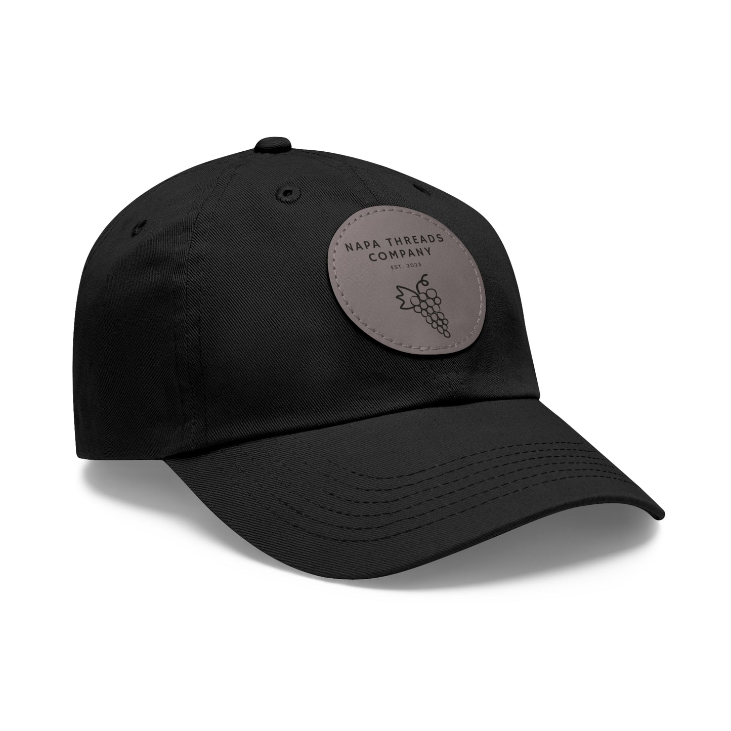 Napa Threads Hat with Leather Patch (Round)