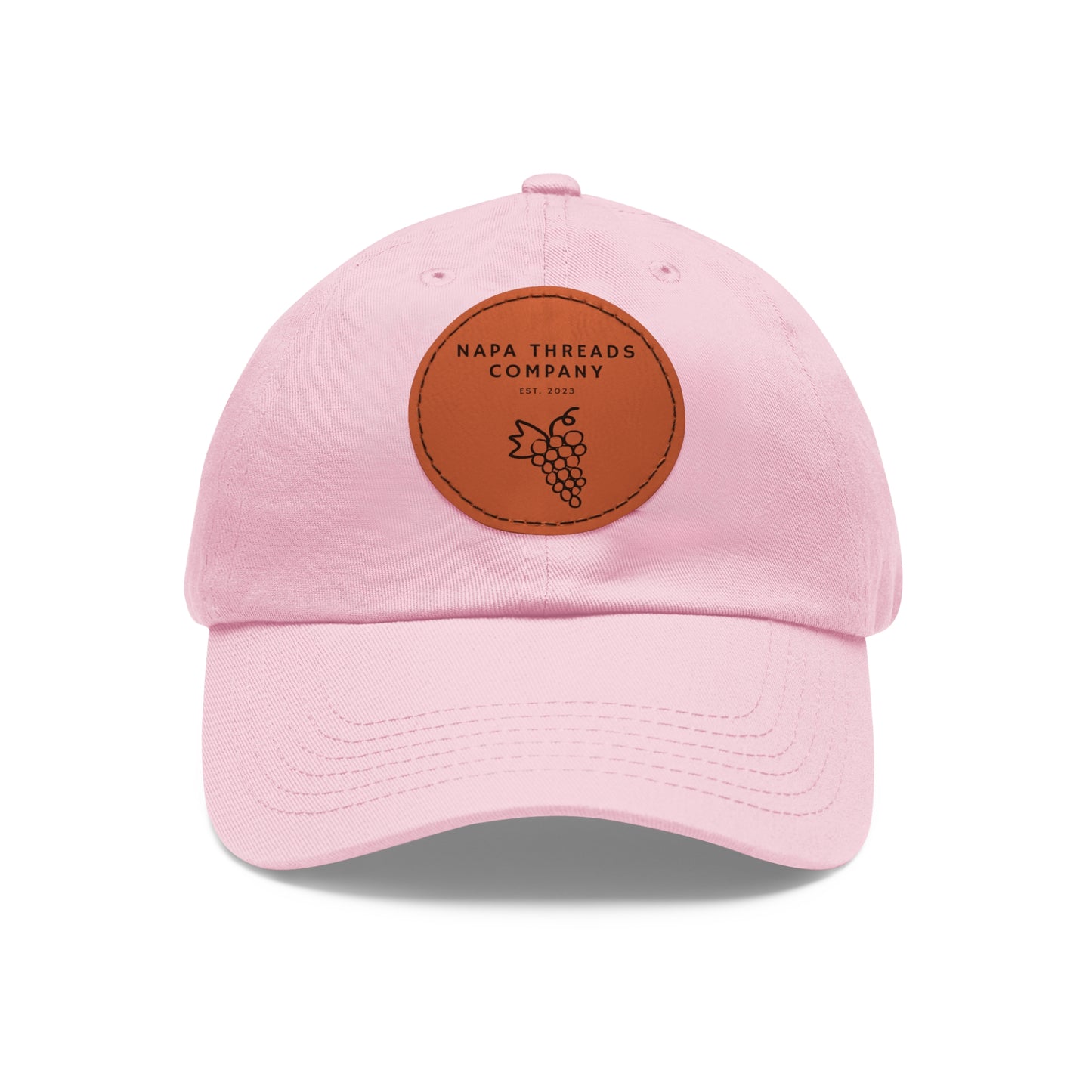 Napa Threads Hat with Leather Patch (Round)