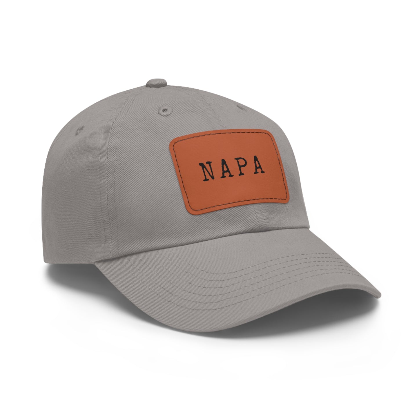 Napa Hat with Leather Patch (Rectangle)