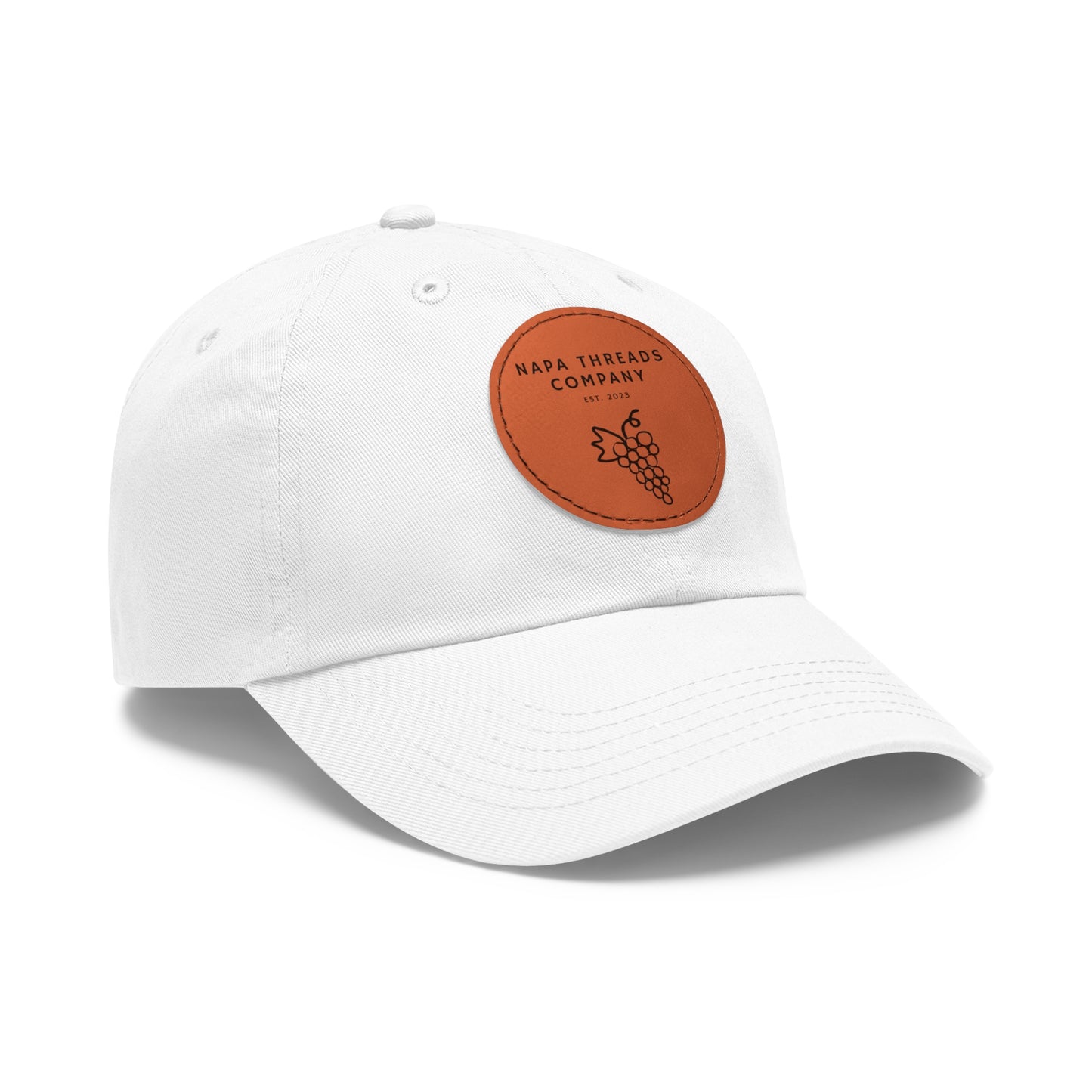 Napa Threads Hat with Leather Patch (Round)