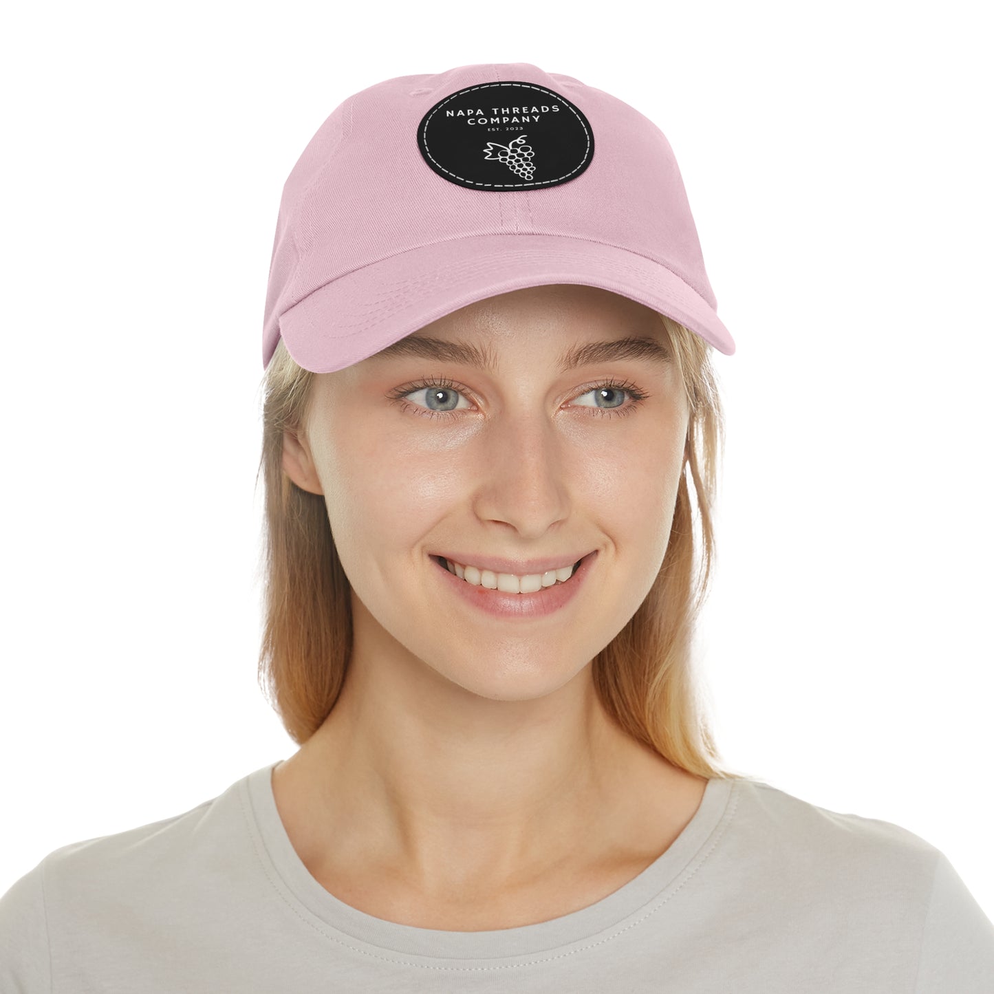 Napa Threads Hat with Leather Patch (Round)