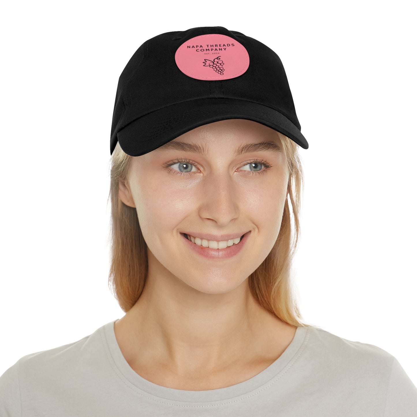 Napa Threads Hat with Leather Patch (Round)