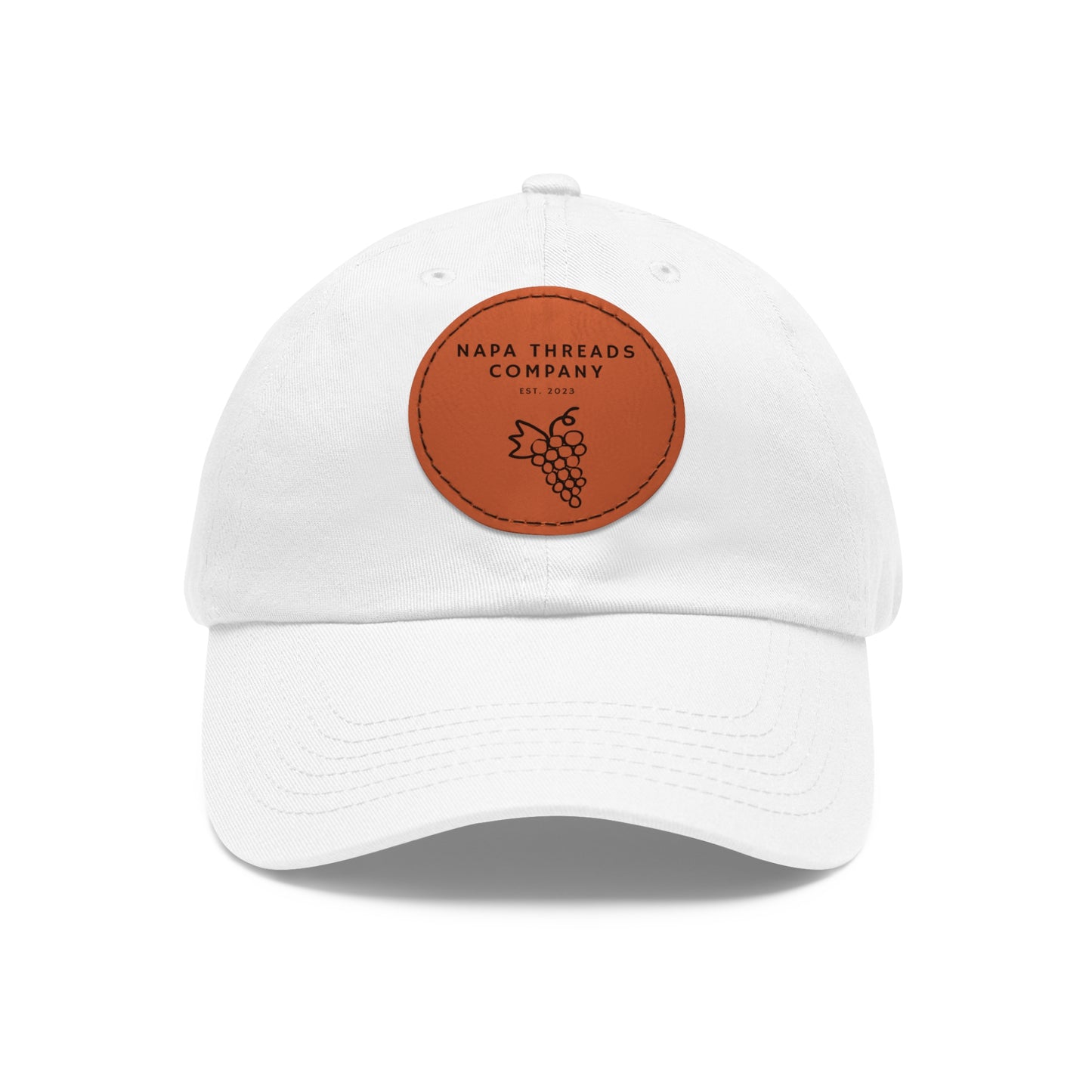 Napa Threads Hat with Leather Patch (Round)
