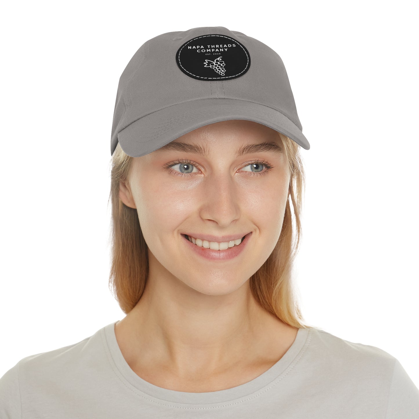 Napa Threads Hat with Leather Patch (Round)
