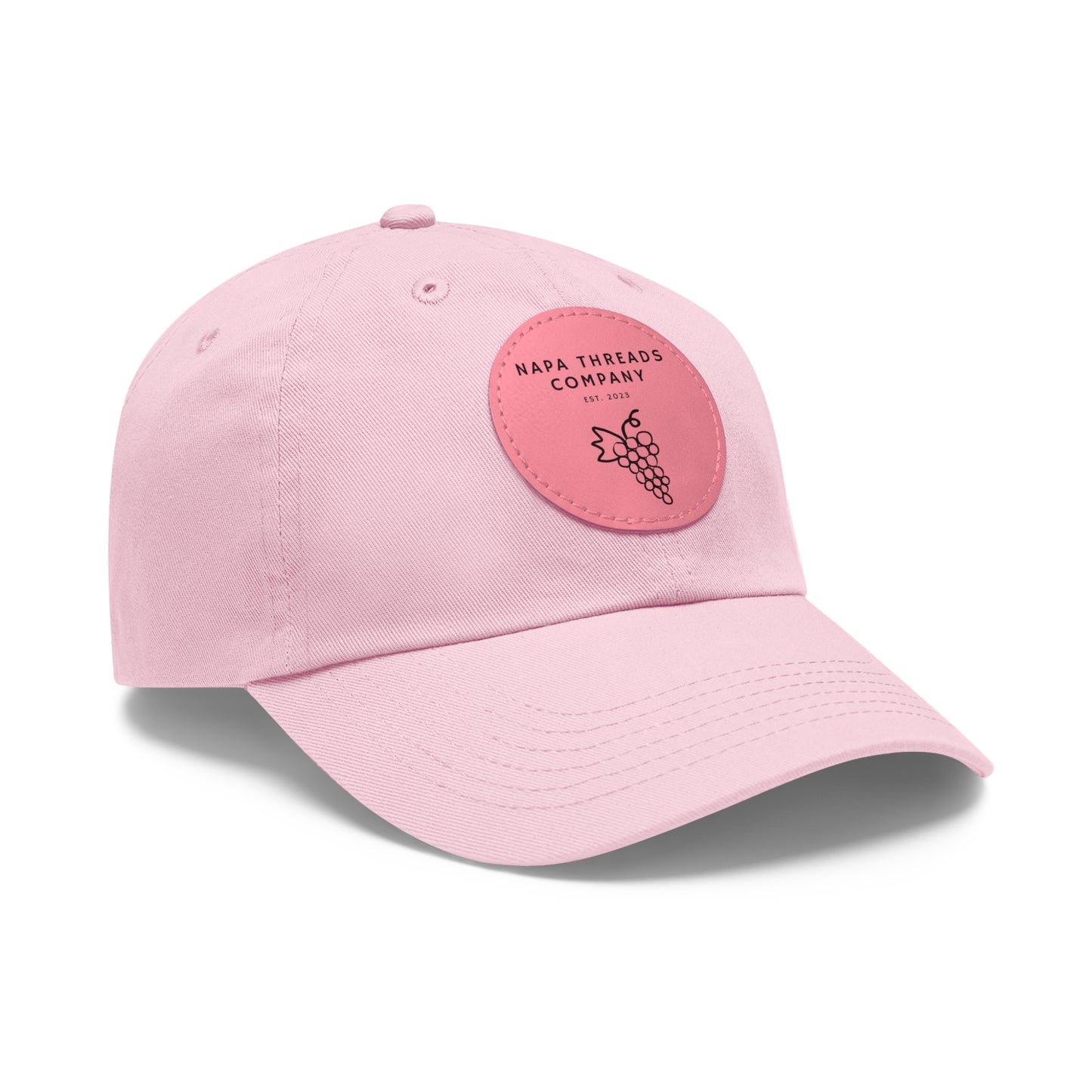 Napa Threads Hat with Leather Patch (Round)