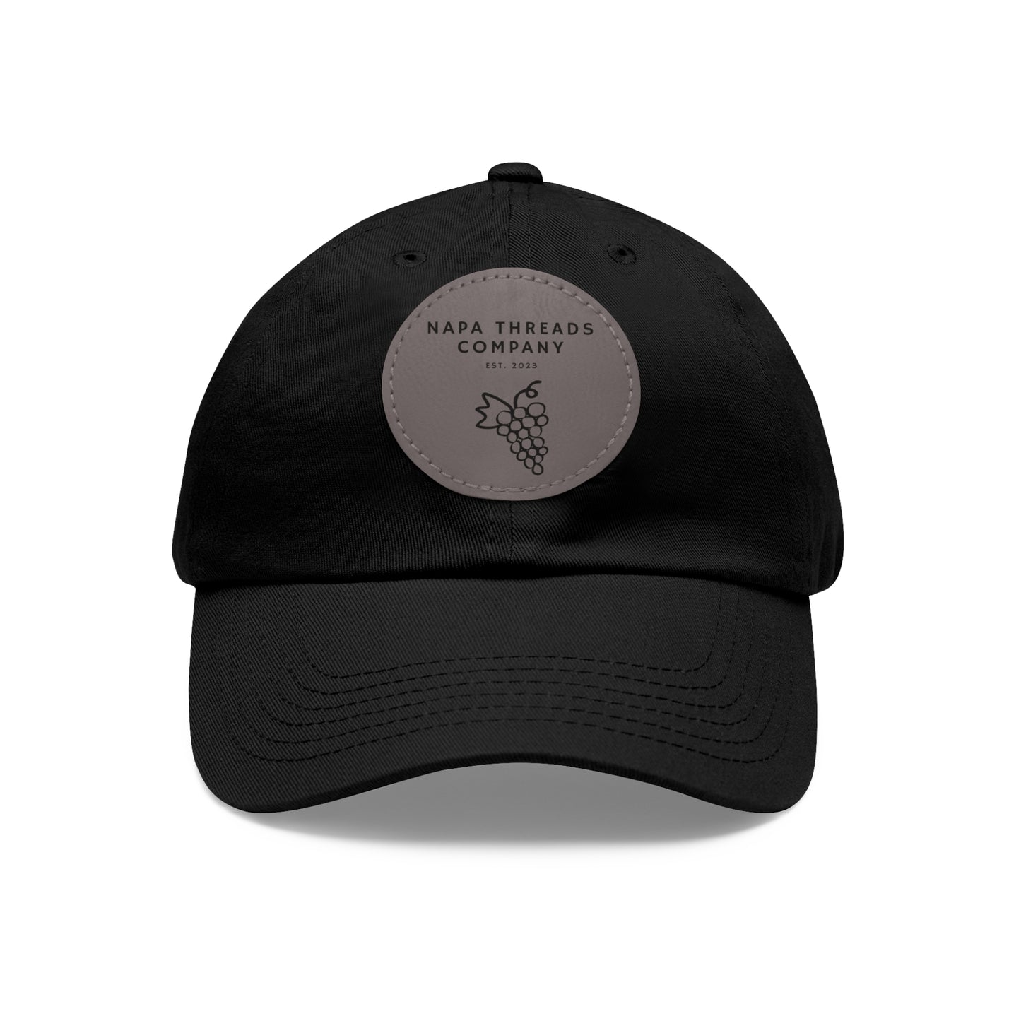 Napa Threads Hat with Leather Patch (Round)