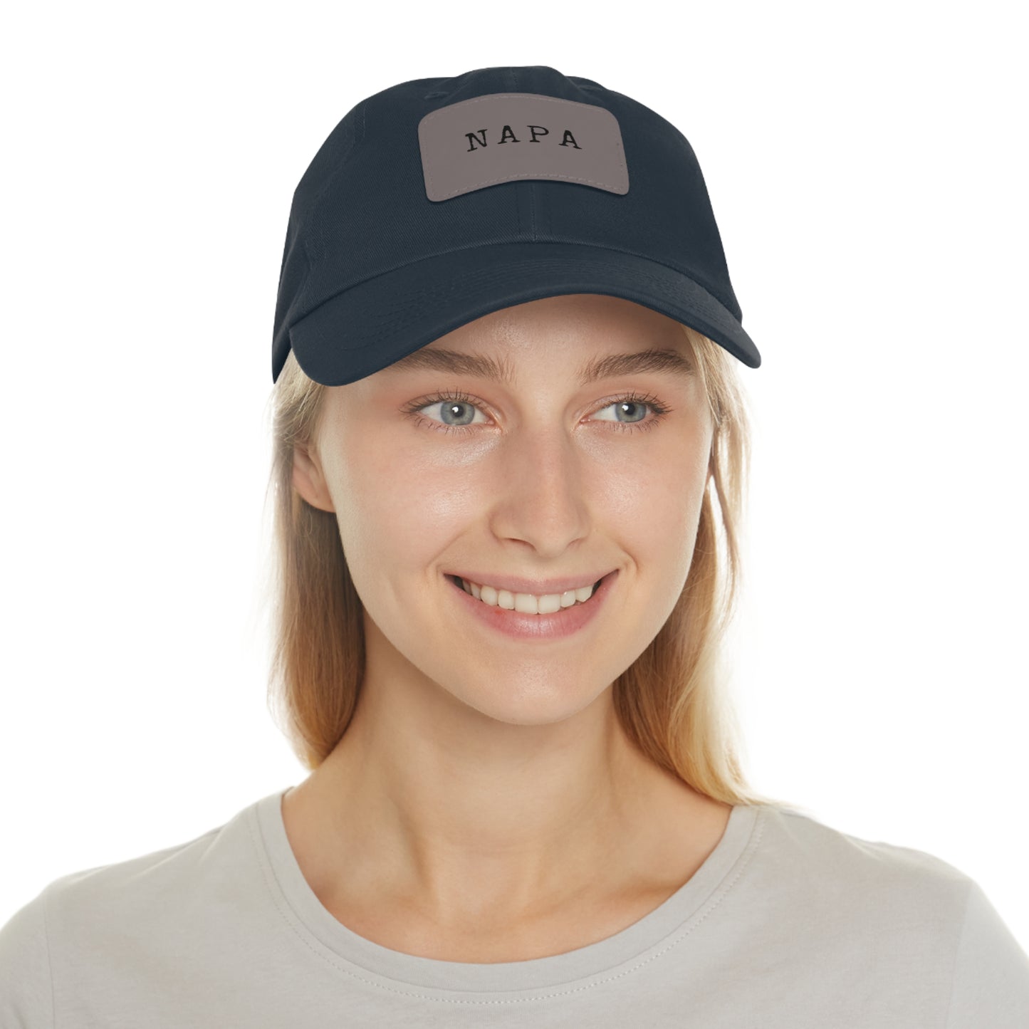Napa Hat with Leather Patch (Rectangle)