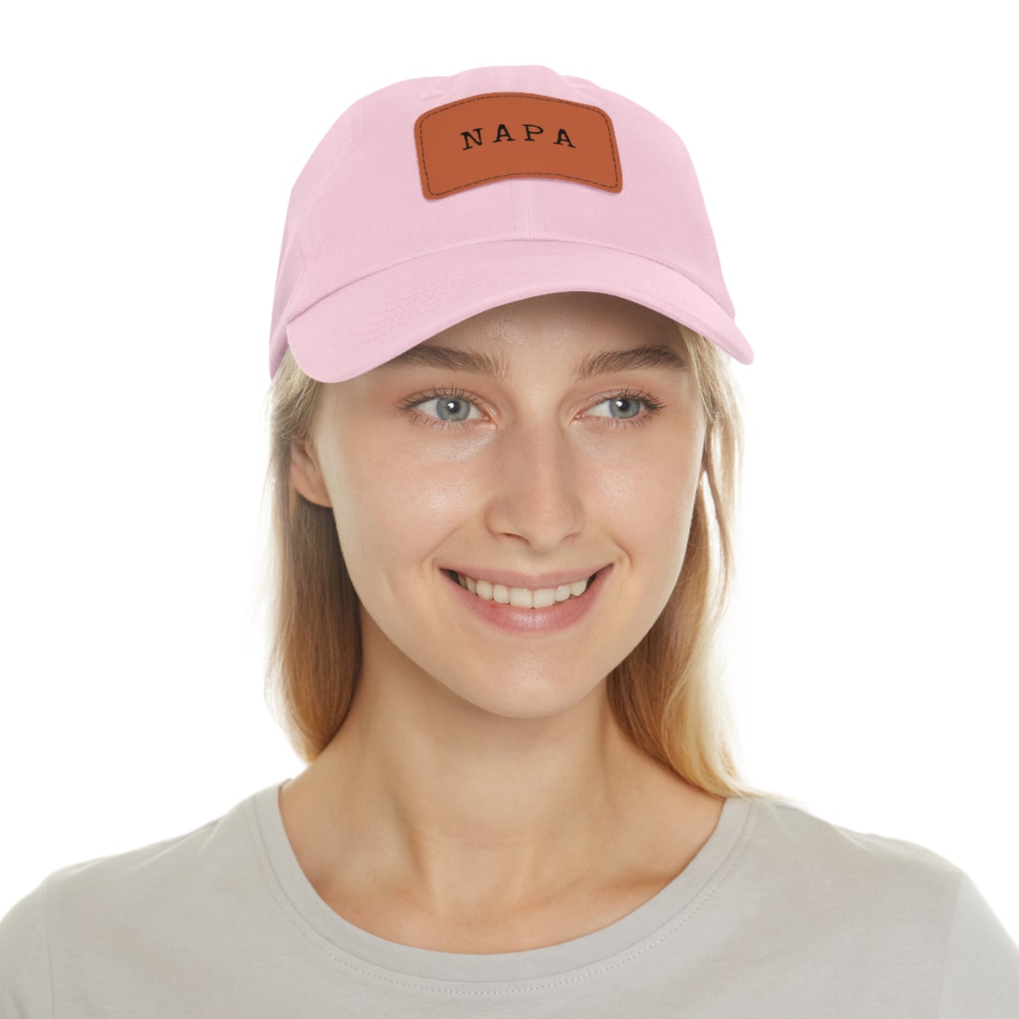 Napa Hat with Leather Patch (Rectangle)