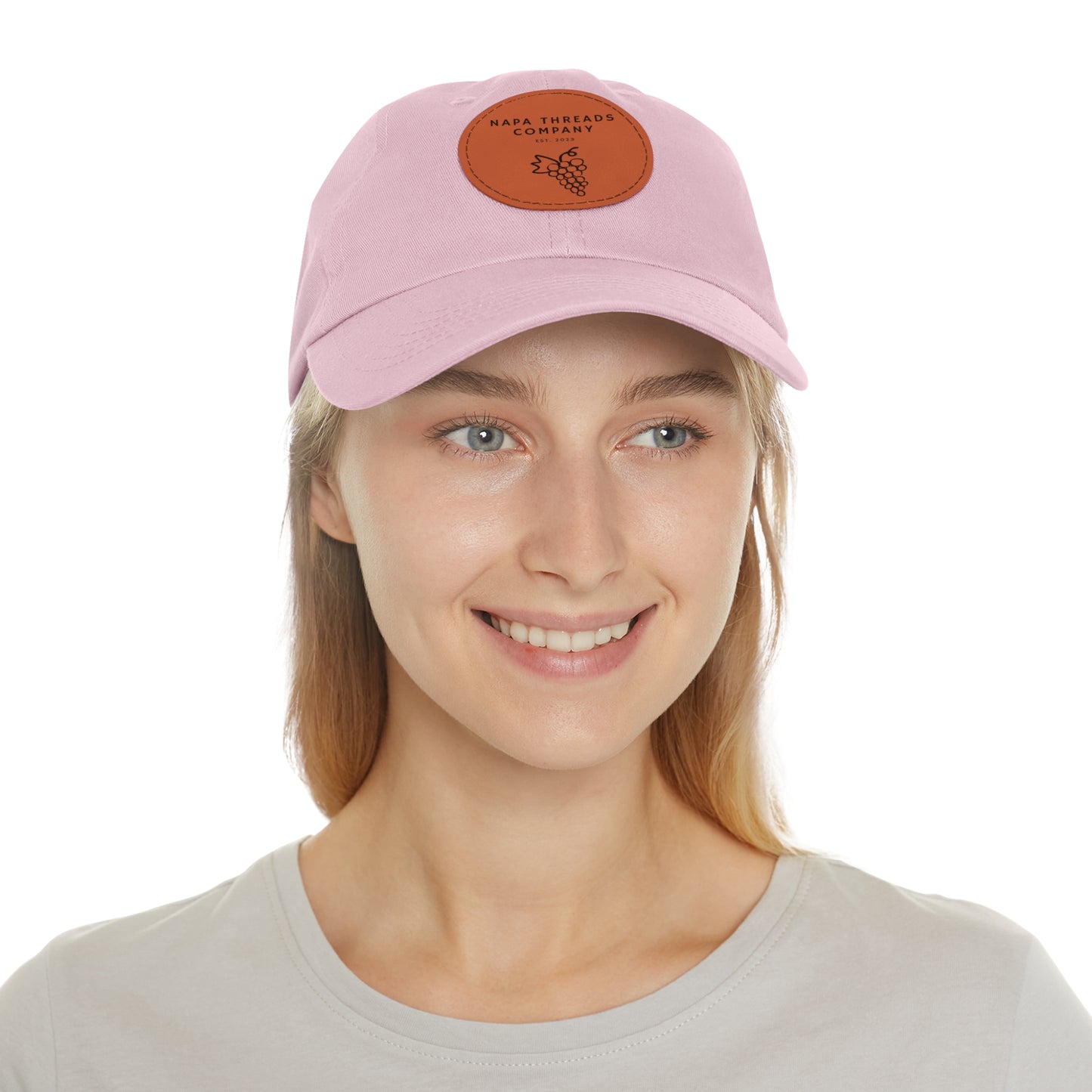 Napa Threads Hat with Leather Patch (Round)