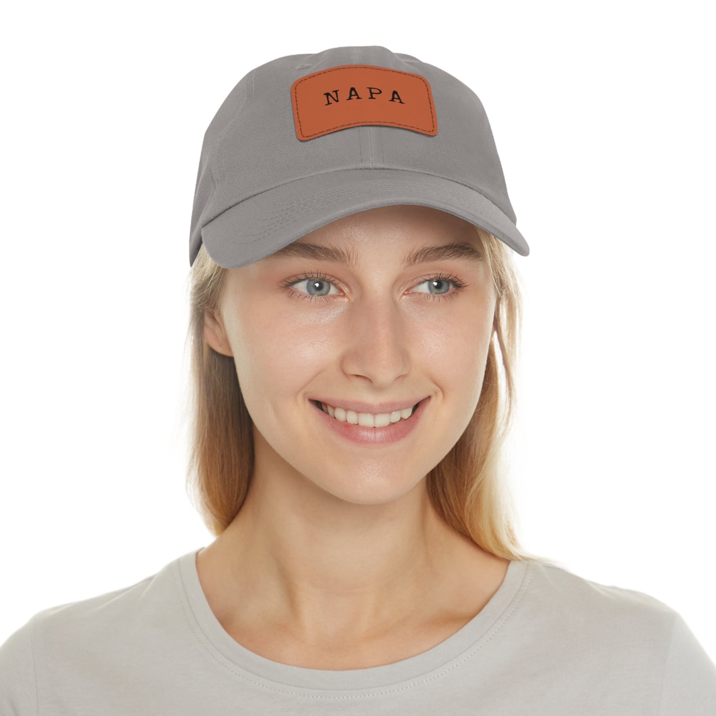 Napa Hat with Leather Patch (Rectangle)