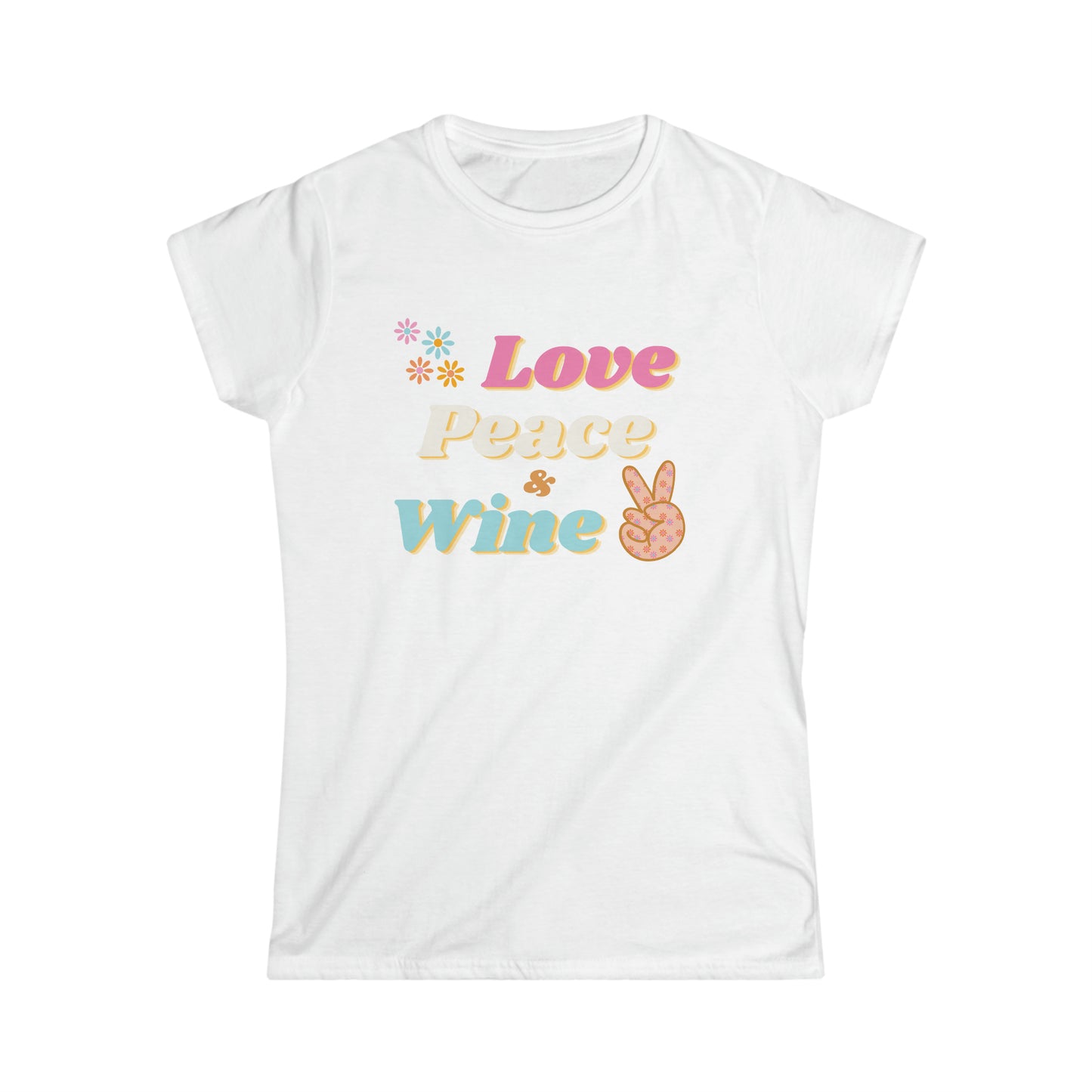Women's Love Peace & Wine Tee