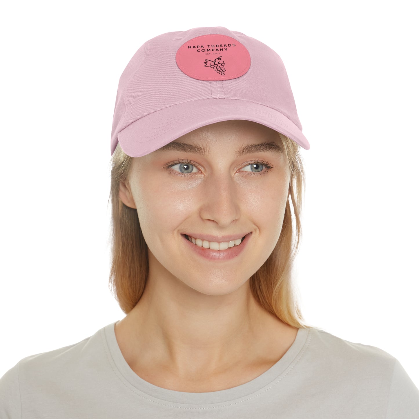 Napa Threads Hat with Leather Patch (Round)