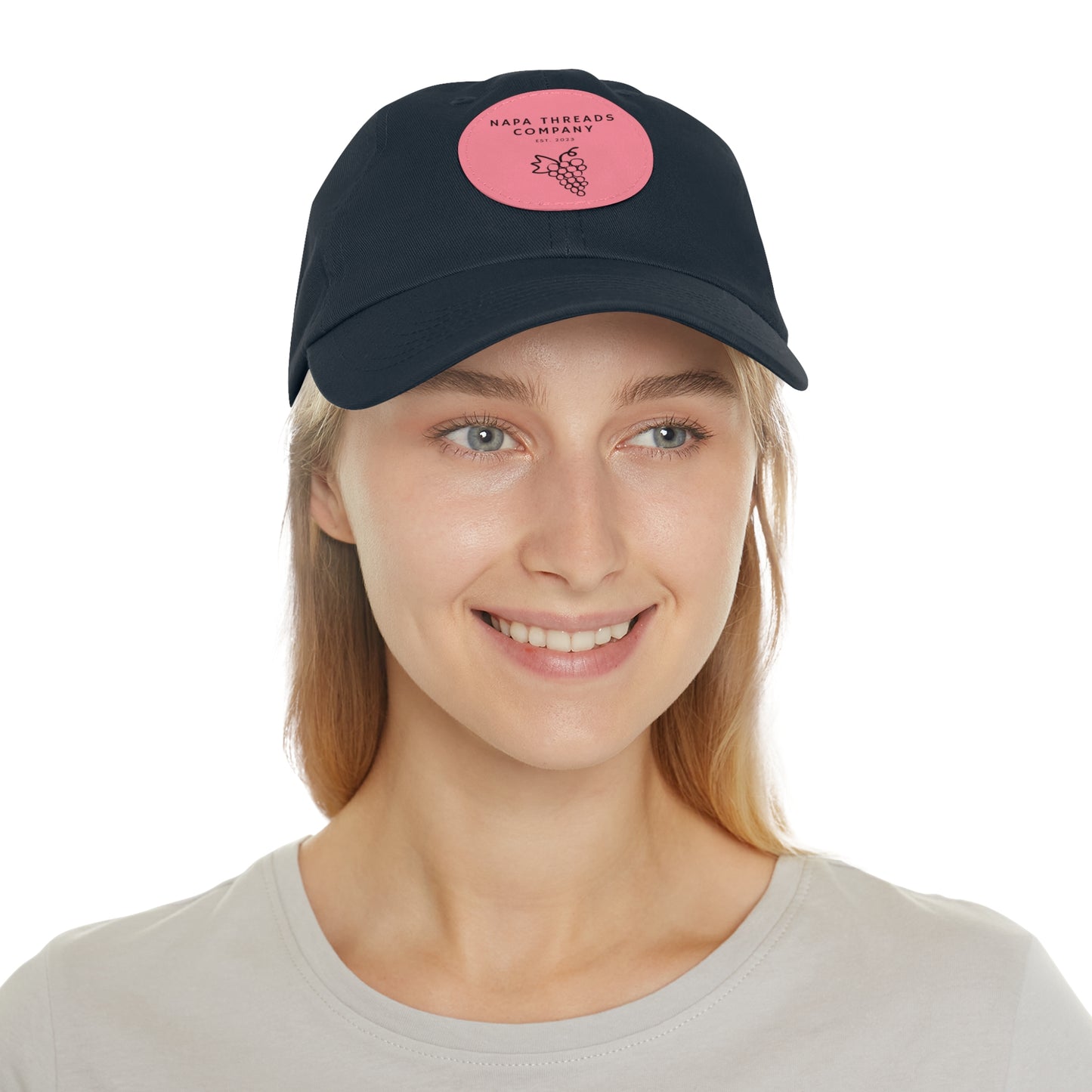Napa Threads Hat with Leather Patch (Round)