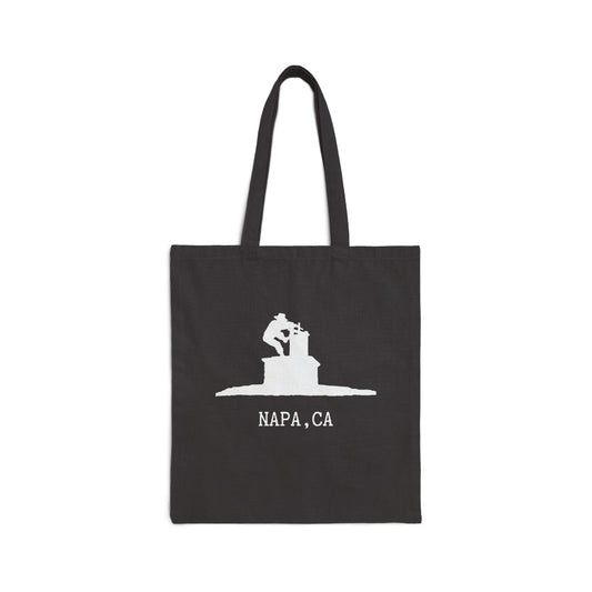 Napa, CA Wine Crusher Cotton Canvas Tote Bag - Stylish & Eco-Friendly Carryall