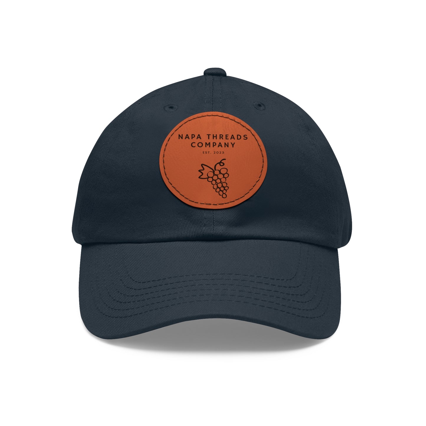 Napa Threads Hat with Leather Patch (Round)