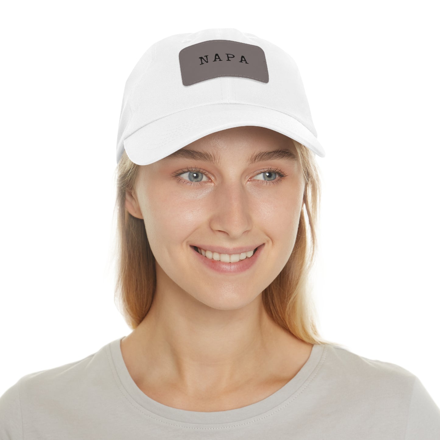 Napa Hat with Leather Patch (Rectangle)