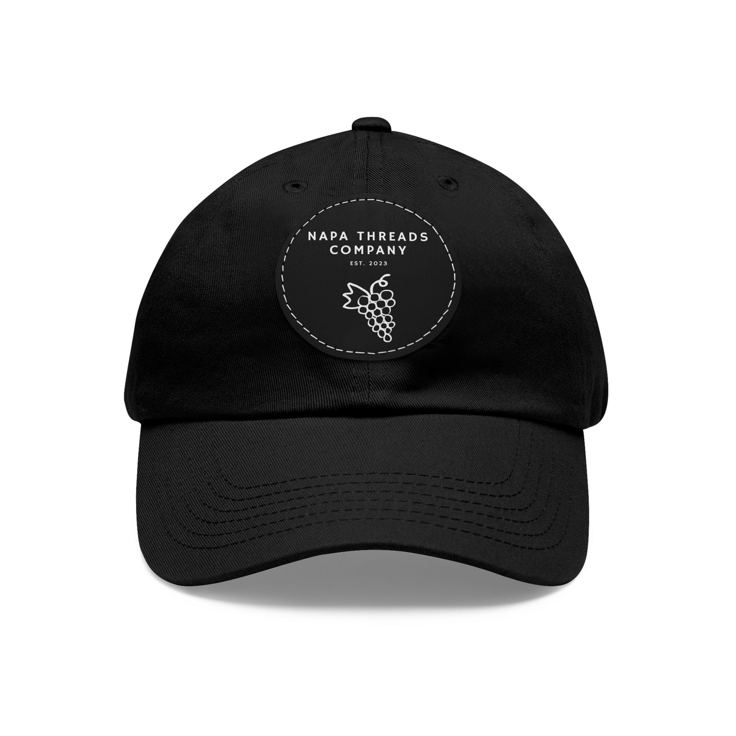 Napa Threads Hat with Leather Patch (Round)