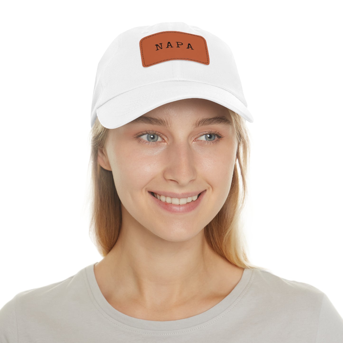 Napa Hat with Leather Patch (Rectangle)
