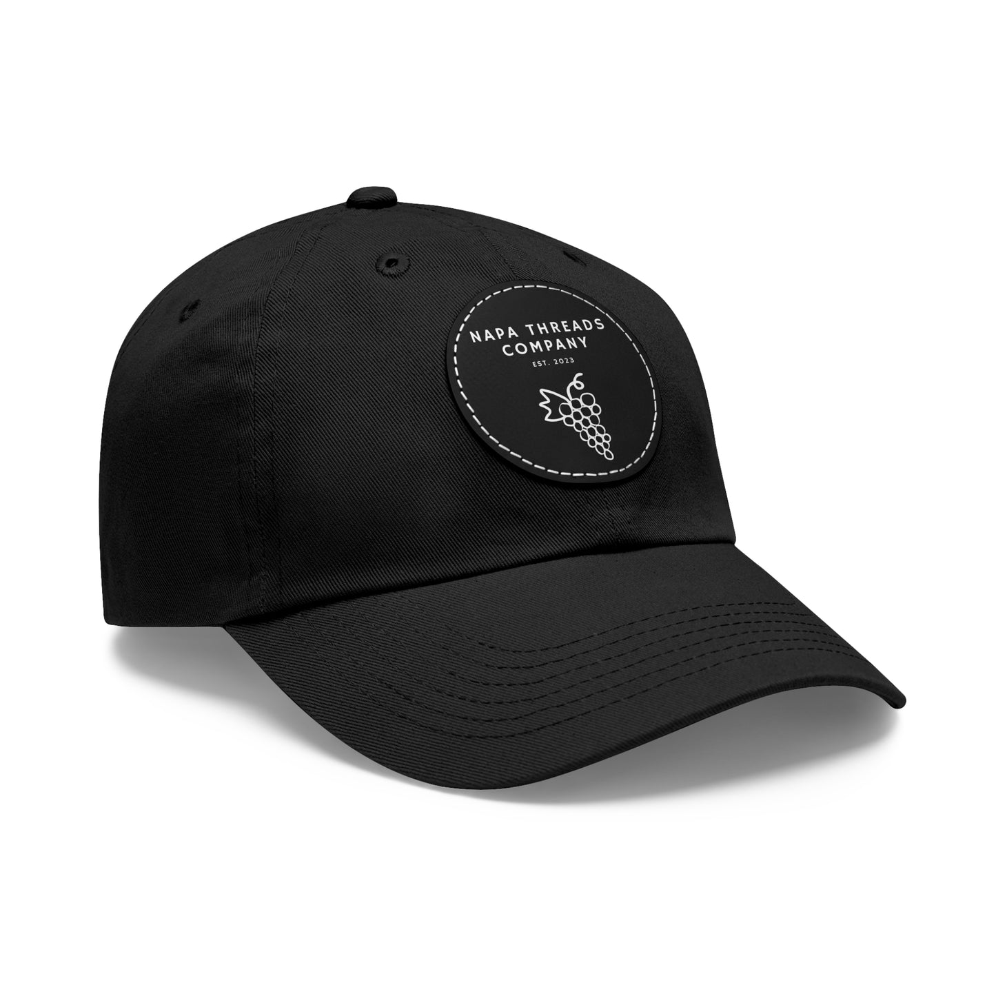 Napa Threads Hat with Leather Patch (Round)