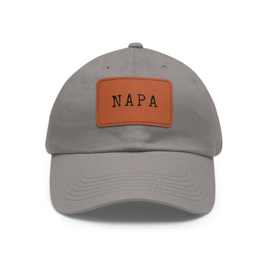 Napa Hat with Leather Patch (Rectangle)