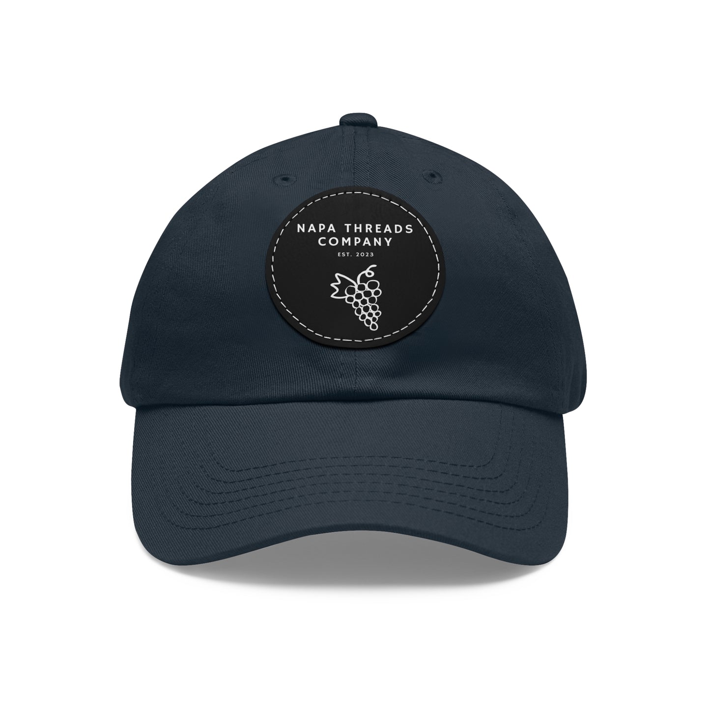 Napa Threads Hat with Leather Patch (Round)