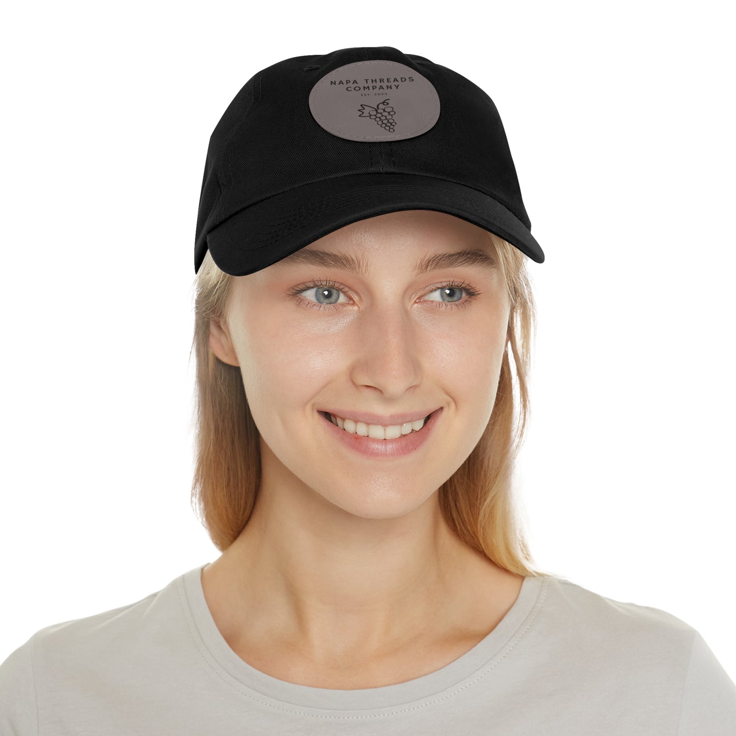 Napa Threads Hat with Leather Patch (Round)