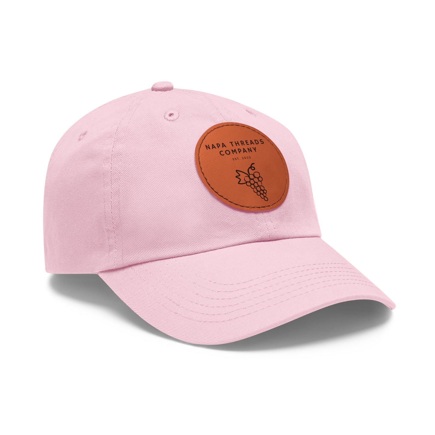 Napa Threads Hat with Leather Patch (Round)